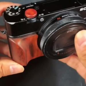 wood Shake Handle Part For  AG-R2 RX100 II III IV VII RX100M3 RX100M4 RX100M5 RX100M6 rx100m7 camera Replacement With Tape