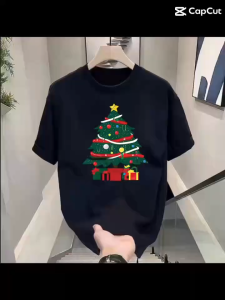 LC.TRADING เสื้อยืดวันคริสต์มาสแฟชั่นใหม่ฤดูร้อน สำหรับผู้ชายและผู้หญิง เหมาะสำหรับใส่เล่นใส่เที่ยว B0315