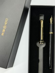 Hero | Hero Signature Fountain Pen Set Large Capacity Stainless Steel Nib Antibacterial 0.38/0.5/1.0mm Fine Point for Office Business