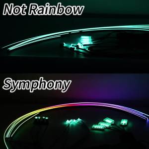 Đèn Nội Thất Ô Tô RGB 18 Trong 1 64 Màu Dải Đèn LED Symphony Đèn Khí Quyển Acrylic Điều Khiển Bằng APP Cho Bảng Điều Khiển Cửa Xe