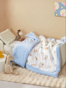 MERCURY Kids | Low Allergy Antibacterial Cotton Gauze Removable Core Winter Blanket