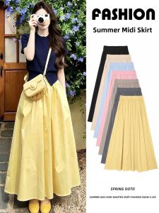 XIANYIJIAO | Summer Large Size A-Line Half Skirt For Short Women