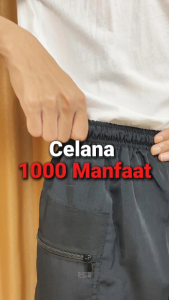 S&D PROJECT Celana Pangsi Bahan Katun Besway Warna Hitam S-XXL Untuk Pria Dewasa