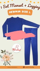 1 Set Manset + Legging Dewasa size L Spandex