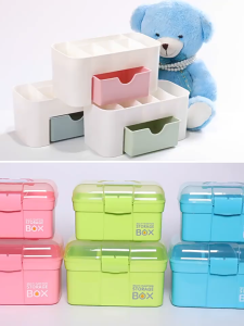 Multi-purpose storage box with removable trayorganizer case/medical kit/medicine kit tool box & cosmeticshome suppliesBINLU