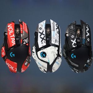 แผ่นรองเมาส์กันลื่นแบบกันเหงื่อแบบหนังงูสำหรับ Logitech G502 Hero รุ่นไร้สายและมีสาย แผ่นรองเมาส์แบบด้าน