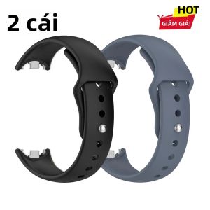 2 Dây Đeo Silicon Mềm Cho Xiaomi Mi Band 10 9 8 Dây Đeo Thay Thế Đồng Hồ Thông Minh Tương Thích Với Phụ Kiện MiBand 9 8 NFC