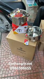 Nồi inox 304 cao cấp 5 đáy Kalpen Lermat size 18cm bảo hành 10 năm