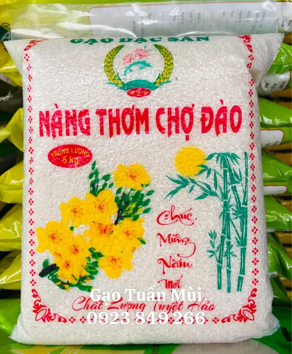 (Combo 2 Túi 5ký )Gạo Nàng Thơm Chợ Đào Loại Hảo Hạng Dẻo Vừa Xốp Mềm Cơm