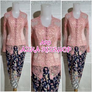 set kebaya pesta kebaya kerah sunda + rok lilit