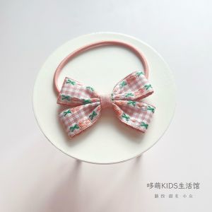 Adorable Plaid Fabric Hair Ties for Girls Baby Knot Head Ropes Princess Hair Bands Elastic Bands That Dont Damage Hair
