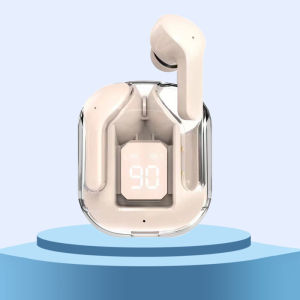 หูฟังไร้สาย TWS ชุดหูฟังบลูทูธชนิดใส่ในหูโปร่งใส ENC หูฟังกีฬา LED Power จอแสดงผลดิจิตอลหูฟังสเตอริโอ