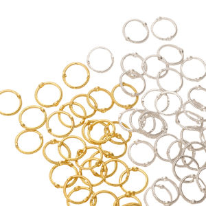 30PCS/bag 6/8/10MM Gold/Silver Alloy Connect Beads Frame Ring Through Hole Bead Circle For DIY Beading Jewelry Making Supplies