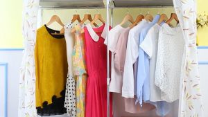 ราคาถูกที่สุด!!! (A1-A14)  ตู้เสื้อผ้าตู้และลิ้นชัก ตู้เสื้อผ้า 2 บล็อค พร้อมผ้าคลุม ตู้เสื้อผ้าอเนกประสงค์