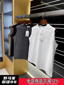 เสื้อกั๊กบาสเก็ตบอลหลวมๆ สำหรับผู้ชาย ทรงหลวม สไตล์ลำลอง คอตตอนแท้ น้ำหนักเบา แขนสั้น ทรงหลวม สีพื้น ฤดูร้อน 2025