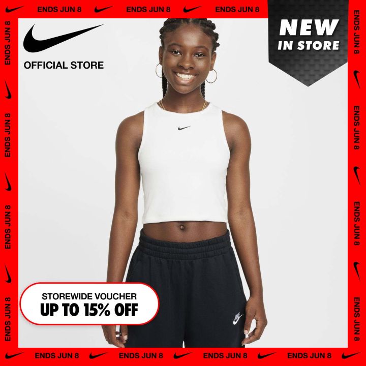 Nike Kids' Sportswear Ribbed Tank Top - White [FZ5551-100]
