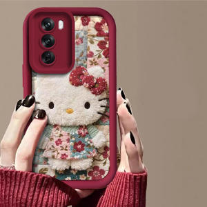GAOERFUXIANSHENG | Anti-drop Shatter Pattern Silicone Phone Case Red for OPPOReno12/Reno12Pro