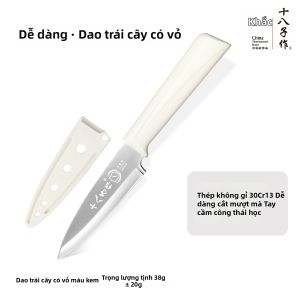 SHI BA ZI ZUO | Dao Gọt Rau Củ Quả Inox Có Ống Đựng