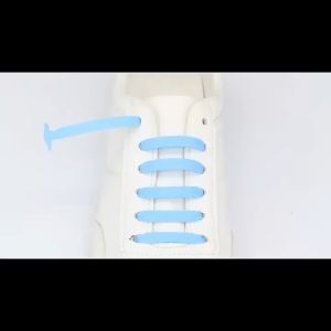 16pcs Lazy No Tie Elastic Silicone Shoelace Shoe Laces for Sneakers Running Shoes Boots
