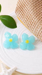 Bông tai nữ chuôi bạc 925 Eleanor Accessories hình bông hoa phụ kiện trang sức khuyên tai 9949