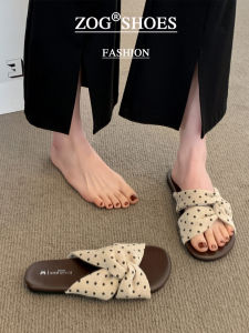 ZOG | French Polka Dot Bow One-piece Summer Sandals