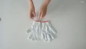 ALAT KESELAMATAN SARUNG PELINDUNG TANGAN KERJA PEKERJA INDUSTRI PROYEK TUKANG BANGUNAN LAS CAT KEBUN BERKEBUN BAHAN KAIN KATUN BENANG 5 BENANG RAJUT PUTIH TEBAL ANTI LICIN SLIP KUAT WORKING SAFETY HAND GLOVE GLOVES SERBAGUNA 1 PASANG ALLSIZE KUAT MURAH