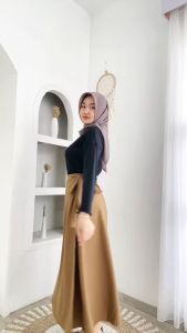 GANEETA SKIRT - FLOTTILICIOUS / Rok Flow Style Casual Cantik / Bawahan Wanita Kondangan / Rok Lilit Pita