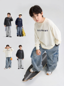 zosee | Áo Thun Dài Tay Chất Lượng Cao 100% Cotton cho Trẻ Em