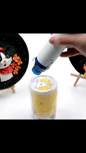 Máy khò nhiệt mini xách tay Máy thổi hơi nóng 300W 200 độ C khò màng co nhiệt giỏ quà