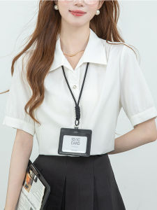 YAOMUHUA | Professional French Elegant White Short Sleeve Blouse
