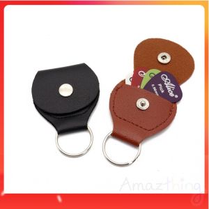 Amazthing PU Leather Guitar/Ukulele/Bass Pick Holder Case 拨片收纳包 | Pick Keychain 拨片夹钥匙扣