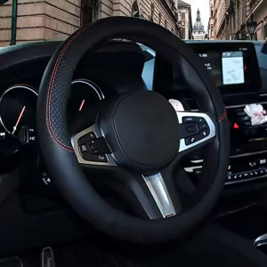 Steering Wheel Cover Universal Car Steering Wheel Protector Car Steering Wheel Cover Skidproof Auto Steering- Wheel Cover Anti-Slip Embossing Leather Car-styling
