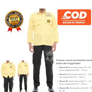 1 set baju & celana seragam security satpam PDL premium lengan panjang tebaru