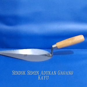Sendok Semen  Adukan  Gagang Kayu Lancip atau Bulat WANLY