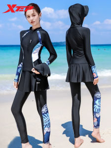 XTEP | Slim Cover Belly Hooded Separate Swimsuit