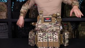 YAKEDA เสื้อกั๊กผ้าไนลอนสำหรับล่าสัตว์1000Dเสื้อกั๊กป้องกันแบบแยกส่วนปรับได้สำหรับอุปกรณ์เสริมในการต่อสู้