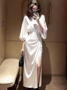 SHANGSHA | Elegant High-end Occasion White Dress
