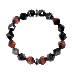 Matte Black Agate Blue Line Stone Bracelet Rational And Energy Collision Couple Style Fashion Jewelry Accessories