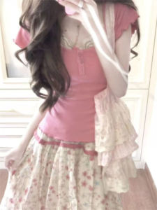 Korean Sweet Style Slimming T-shirt