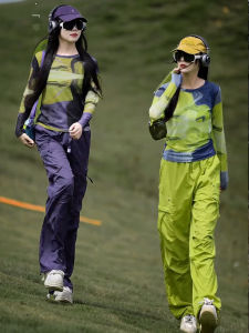 American Style Long Sleeve Dyeing Base Top Womens Early Autumn Small-sized Sun Protection Upper Wear Commuter Wind Korean Style Comfortable Fit T Shirt