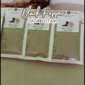 LADA HITAM BUBUK / SERBUK LADA HITAM / BLACK PEPPER POWDER MURNI non KAPSUL ORIGINAL KUALITAS SUPER 100% ASLI REMPAH KUALITAS PREMIUM uk. SACHET