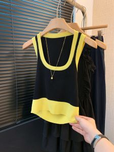 ระดับไฮเอนด์ถักสั้น ผู้หญิง เสื้อท่อนบน บล็อกสีลายทางวินเทจ พรางหุ่น หวาน สไตล์แขนยาว ความยาวปกติ ฤดูใบไม้ร่วง แฟชั่น