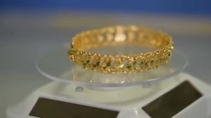 Domineering heart bracelet for women thick rantai gelang emas 916 original