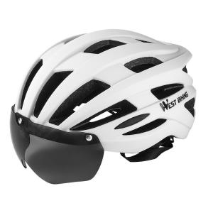 West Biking | Bicycle Helmet with Windshield and Tail Light