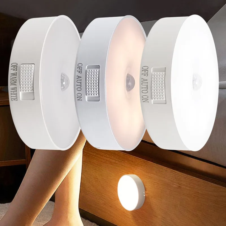 Motion Sensor Night Light USB Rechargeable Light LED Lamp for Kitchen ...