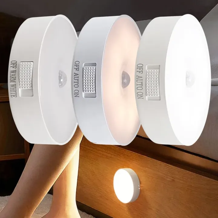 Motion Sensor Night Light USB Rechargeable Light LED Lamp for Kitchen ...