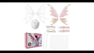 UniKids Electric Light‑Up Butterfly Wings for Kids Automatic Flashing Moving Fairy Wings Costume Toy for Girls Party Cosplay Halloween Gift