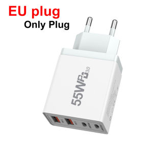 EU/AU/UK/US Plug USB Charger Type C Fast Charge Mobile Phone Adapter For iPhone Xiaomi Huawei Quick Charger Wall Charger 4 Ports