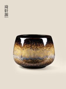 Large Ceramic Tea Washing Basin Home Use Desktop Jian Shui Cylinder Gongfu Tea Accessories Ashtray Waste Water Bucket Ashtray