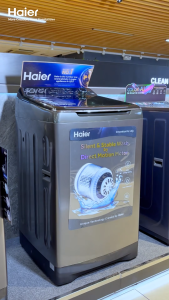 Haier HWM150-B2178S8 15kg Self Clean Fully Automatic Inverter Top Load Washing Machine (Black)